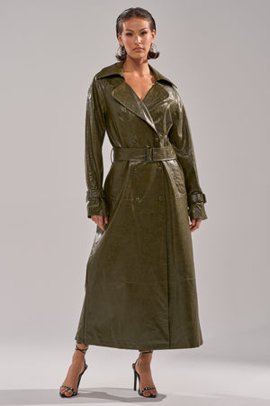 GEMINI EVERYDAY TRENCH IN OLIVE – AKIRA