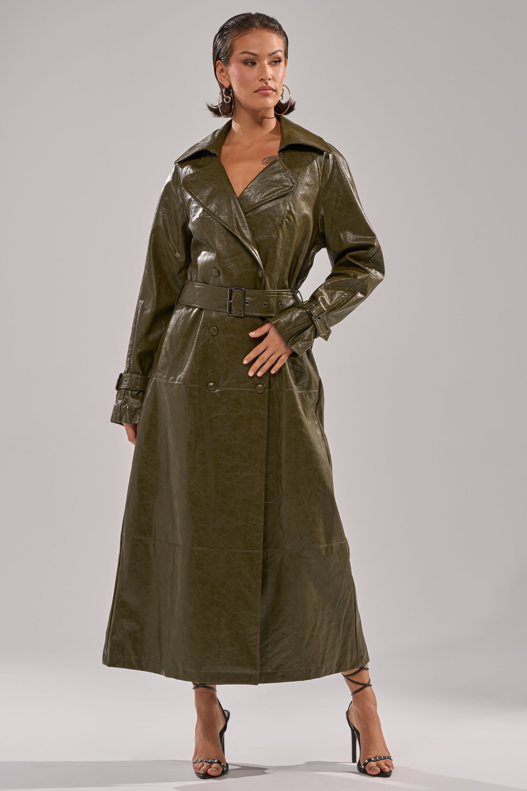 GEMINI EVERYDAY TRENCH IN OLIVE – AKIRA