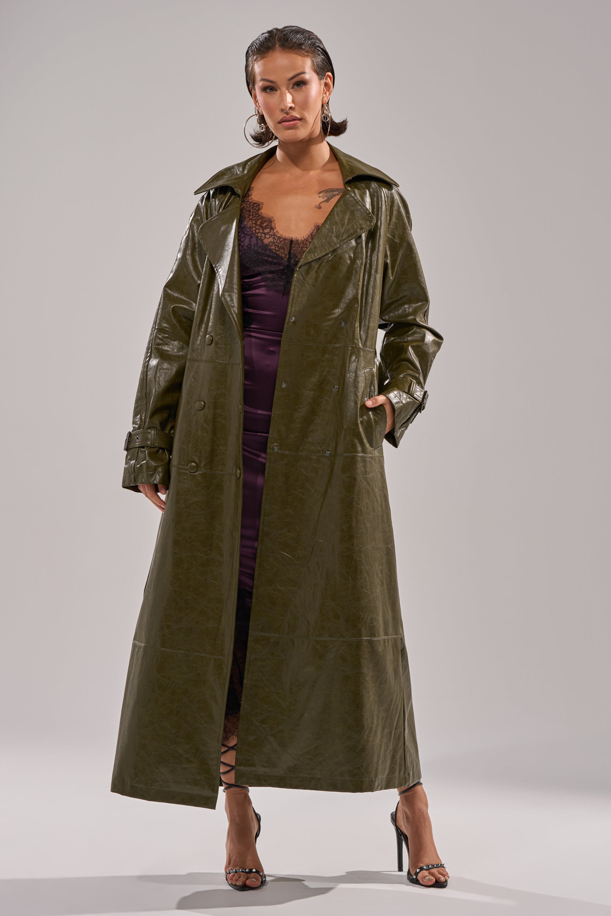 GEMINI EVERYDAY TRENCH IN OLIVE – AKIRA