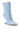 The AZALEA WANG GLACIELLE BLUE WEDGE BOOTIE boasts a velvet-like finish, pointed toe, and sculptural wedge heel, set against a crisp white background.