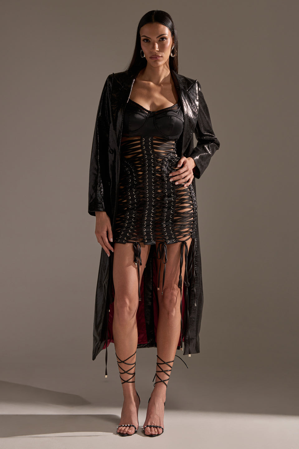 lace up silk dress Ulla Johnson Women's Elaria Silk Gown - Noir