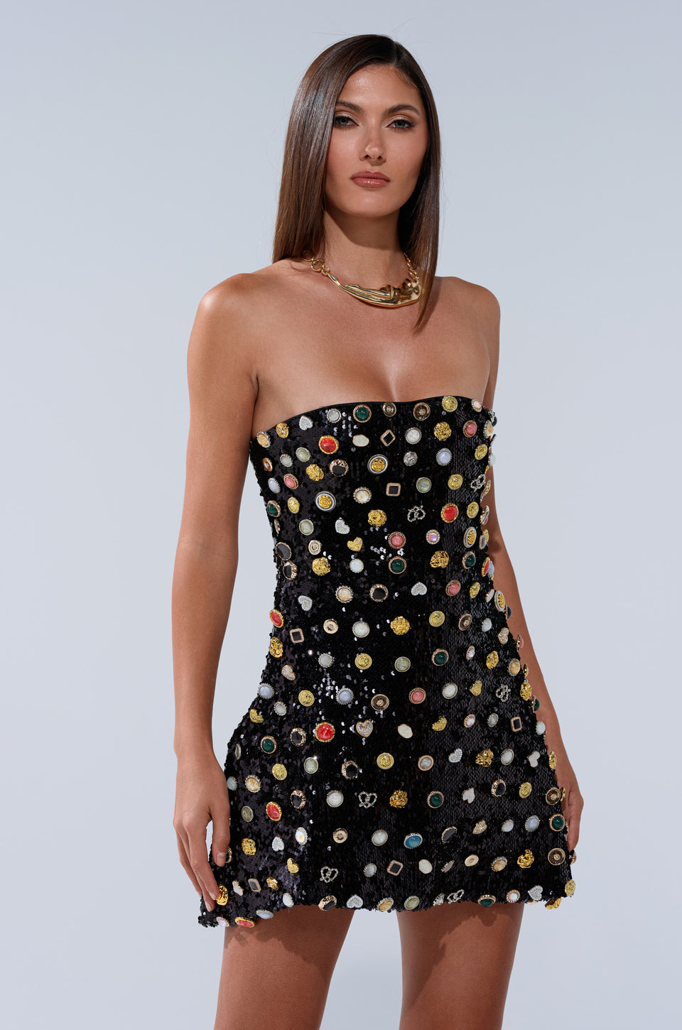 never miss a bead mini dress Carmen Embellished Bridal Sydney This stunning mini dress combines feminine charm with glamorous sparkle NEVER NONCHALANT BUTTON MINI DRESS