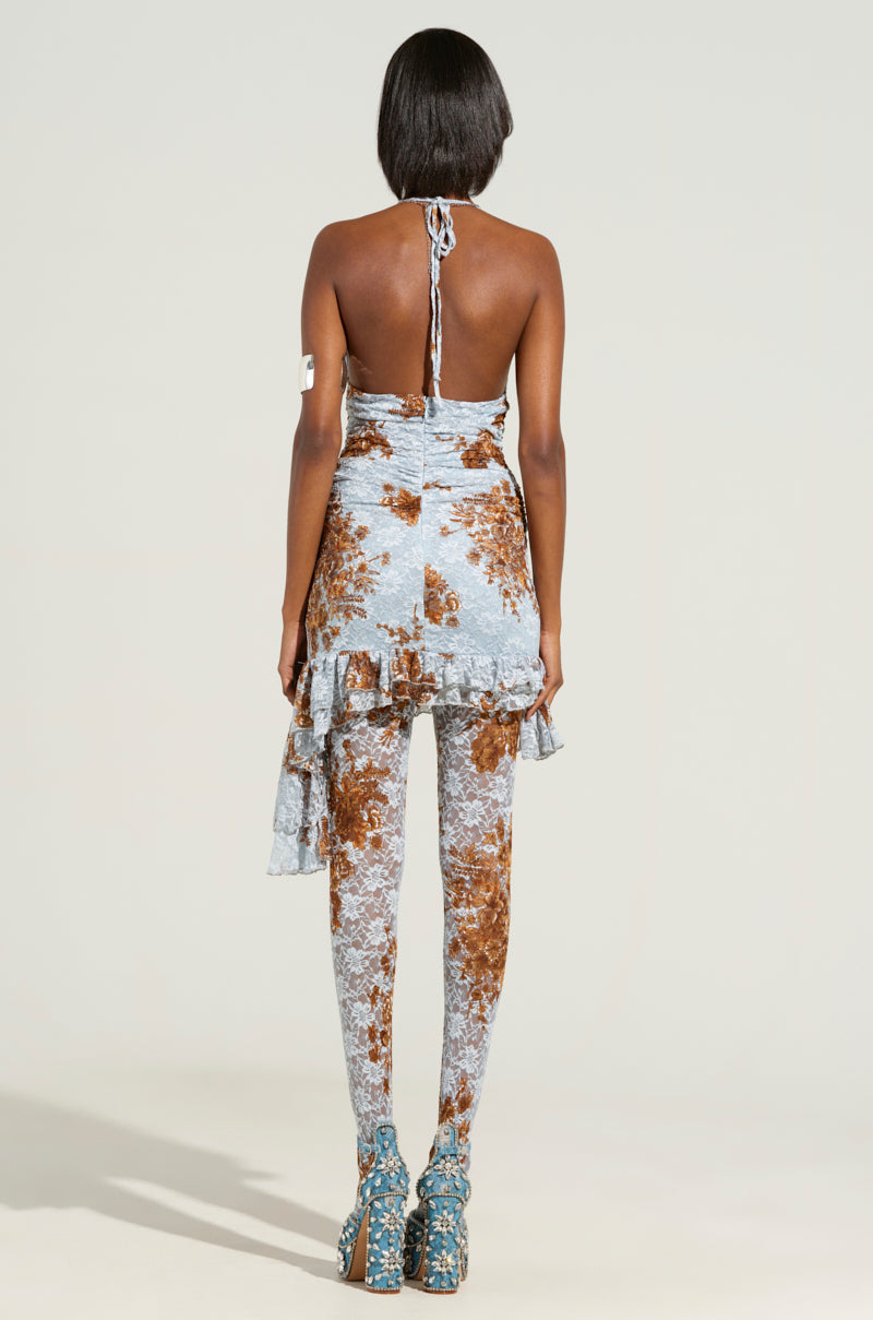 lace dress and tights set KARA LACE MINI DRESS AND TIGHT SET AKIRA