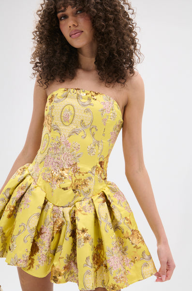 dress a dress18k ドレスアドレスゴールドブレスレット CRAZY IN LOVE BROCADE MINI DRESS – AKIRA