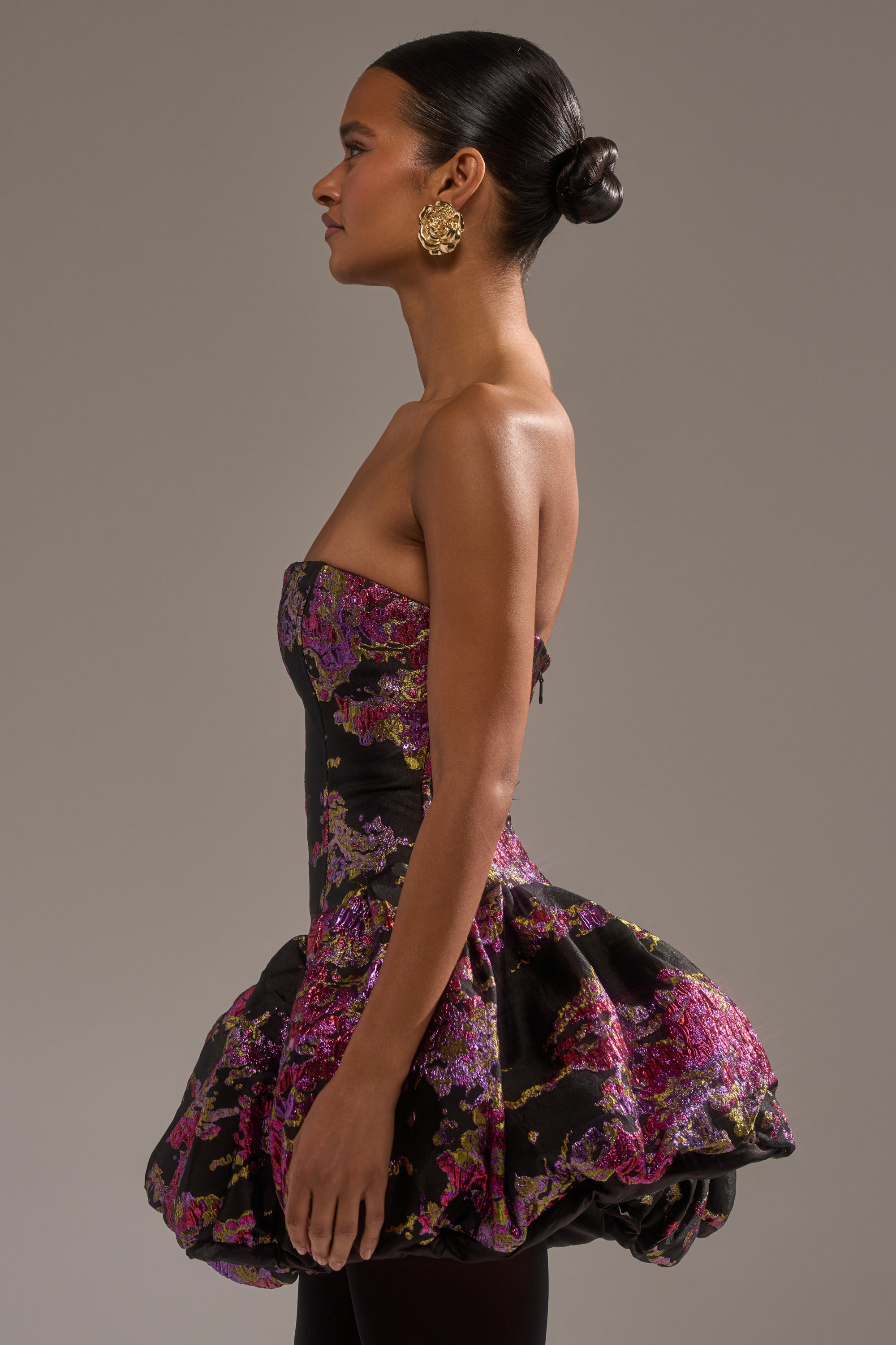 Akira Show Stopper Brocade Mini Dress in Purple | Size Large Akira Show Stopper Brocade Mini Dress in Purple | Size Large