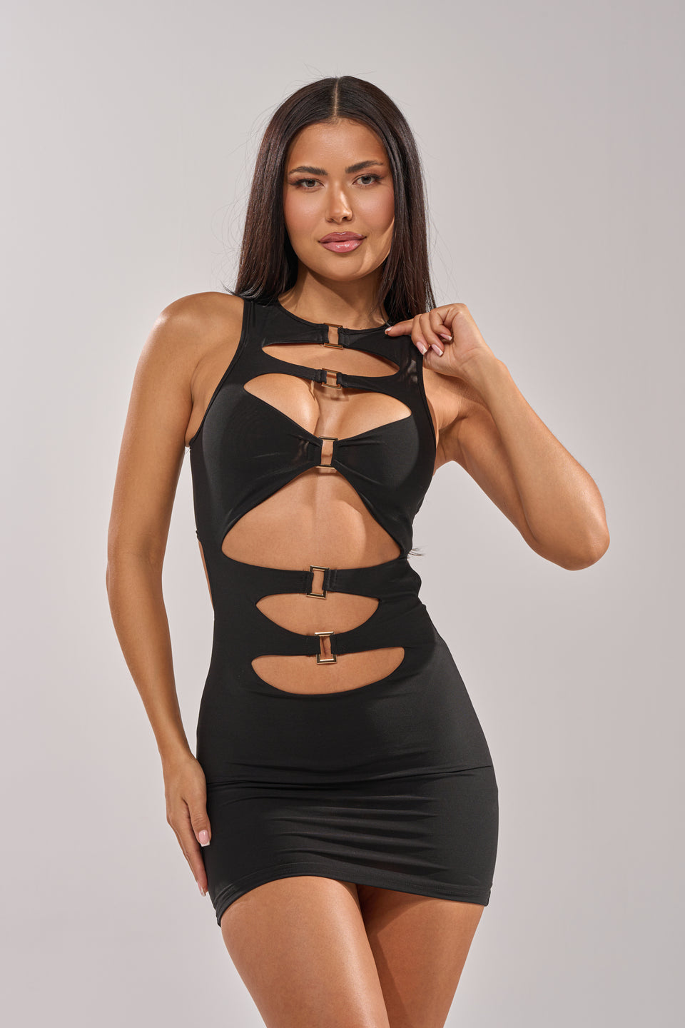 akira black dress Out For The Night Mock Neck Maxi | 94% Polyester 6% Elastane) Worn length on the body Shop Akira Review Black Dress
