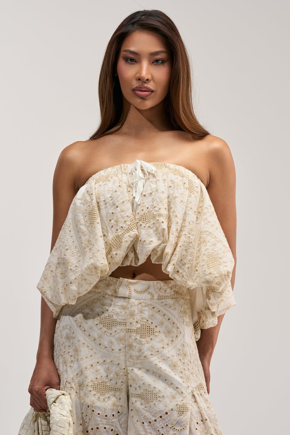 AKIRA Summer Time Bliss Eyelet Tube Top