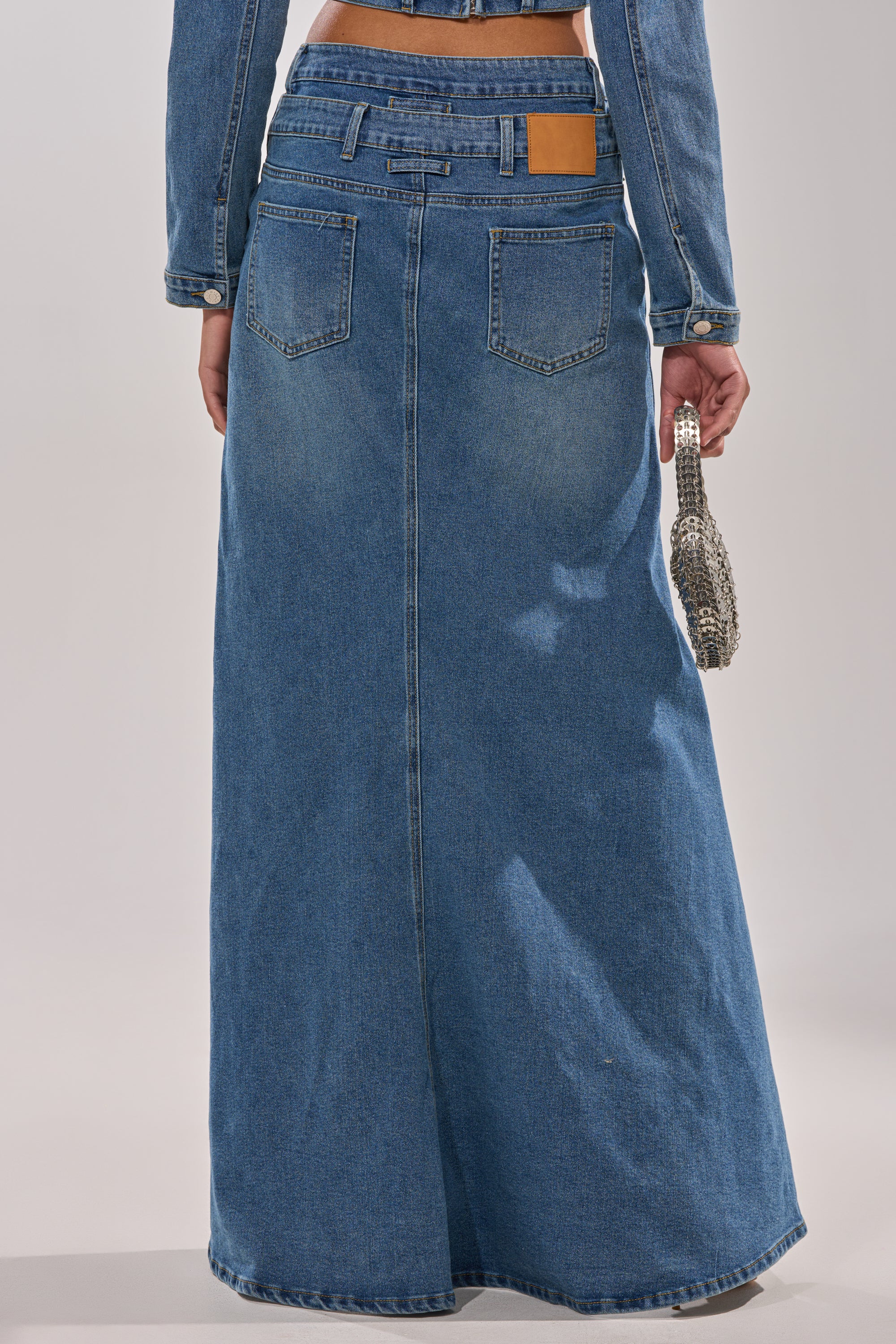 SHAKE IT OFF DENIM PANT WITH SKIRT ATTACHED – AKIRA