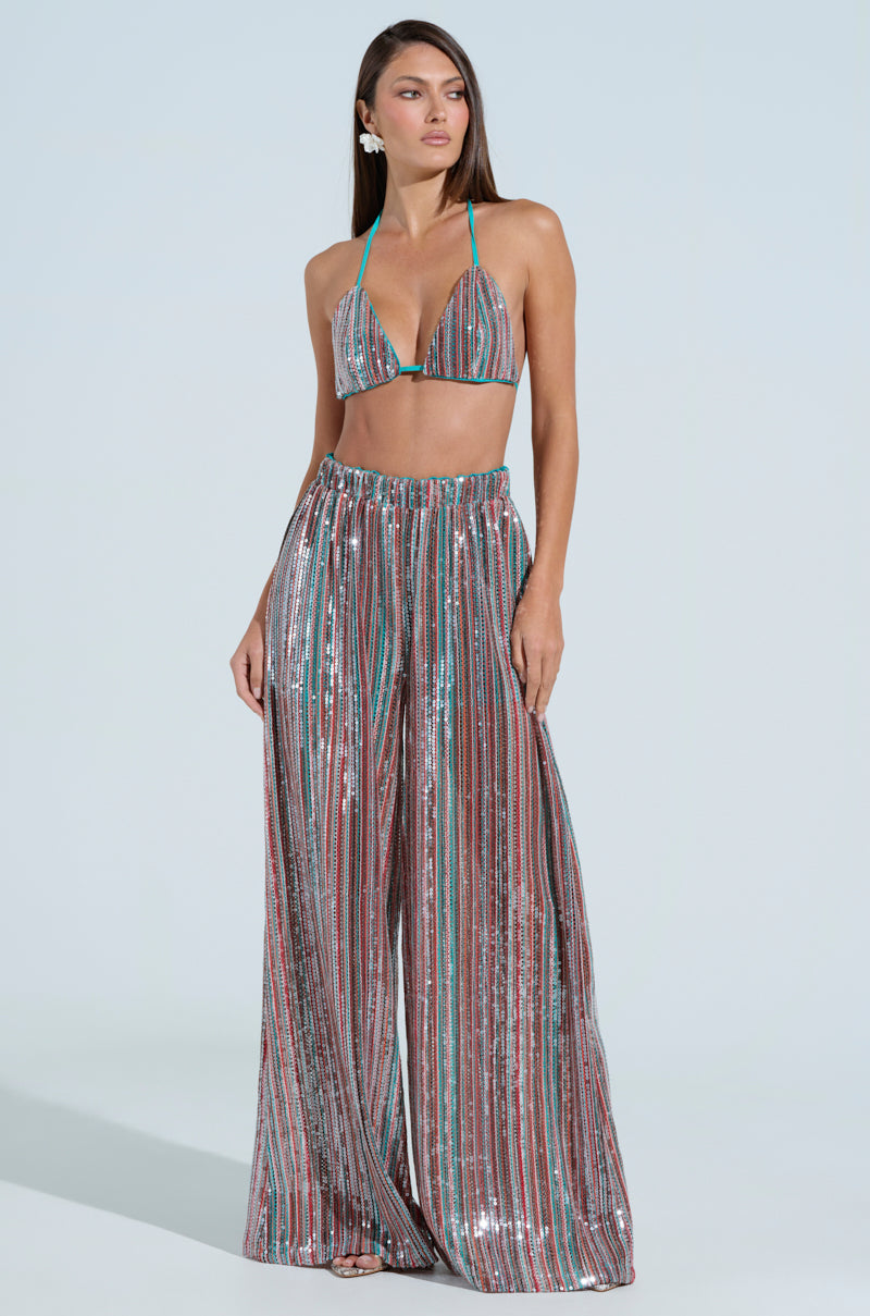 TAYLOR SEQUIN WIDE LEG PANTS – AKIRA