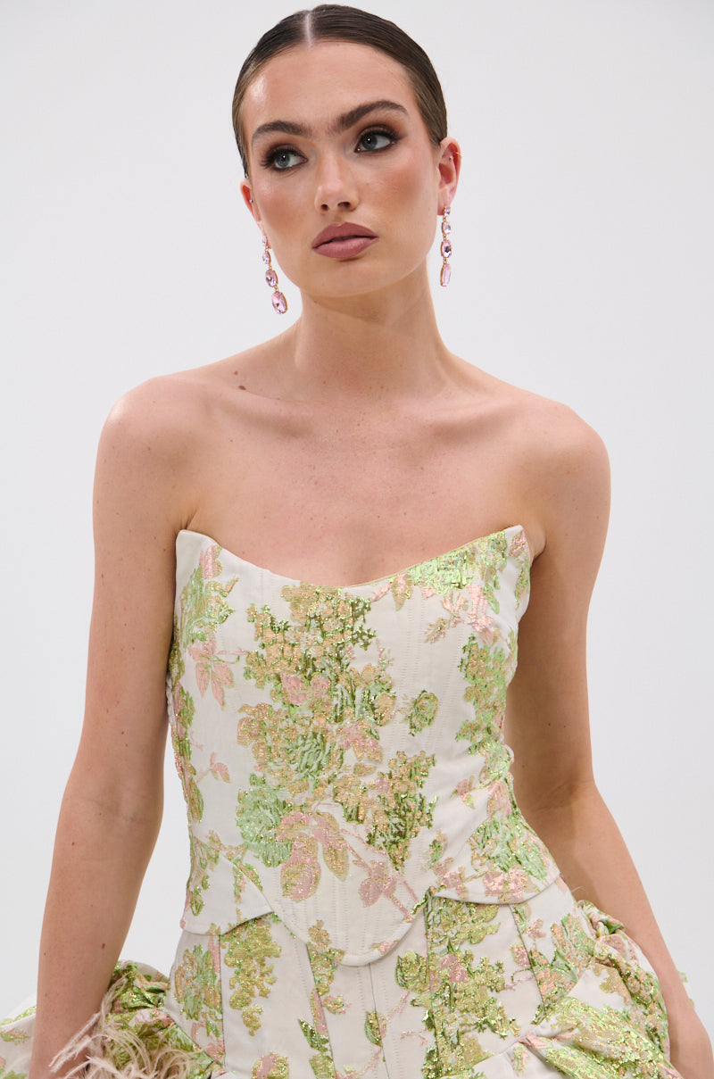 Misa Brocade Corset Dress