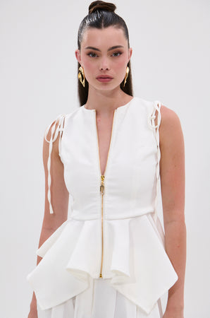 【epine】all tulle frill blouse white Blouse with Tulle Frill | Lindex