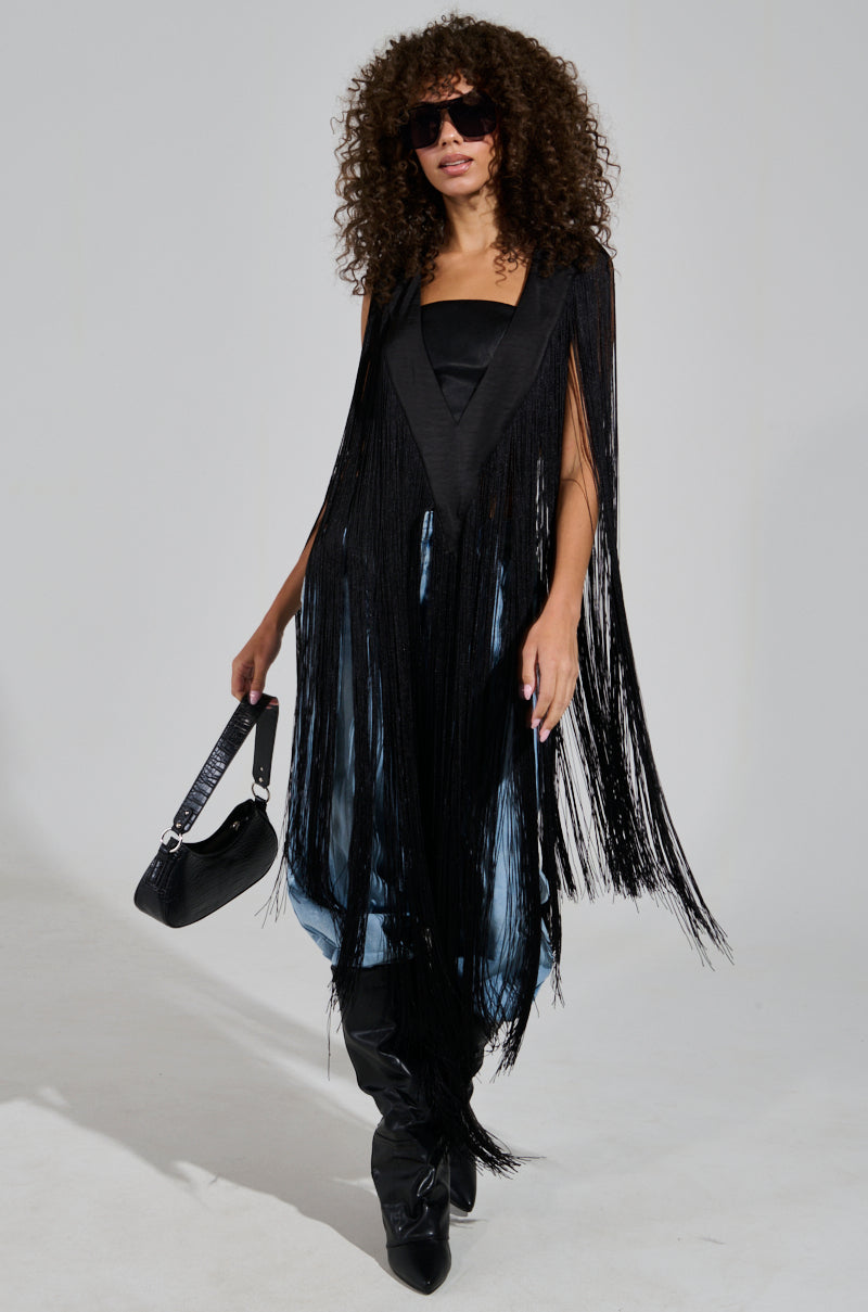 Acka. lame fringe puff dress ブラックサイズ1 lame fringe puff dress – Acka online store