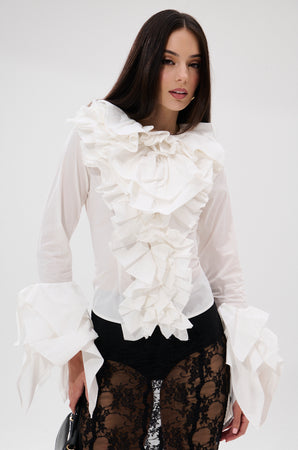 OVER THE TOP RUFFLE BLOUSE – AKIRA