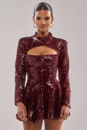 IM YOUR FAVORITE SEQUIN MINI DRESS – AKIRA