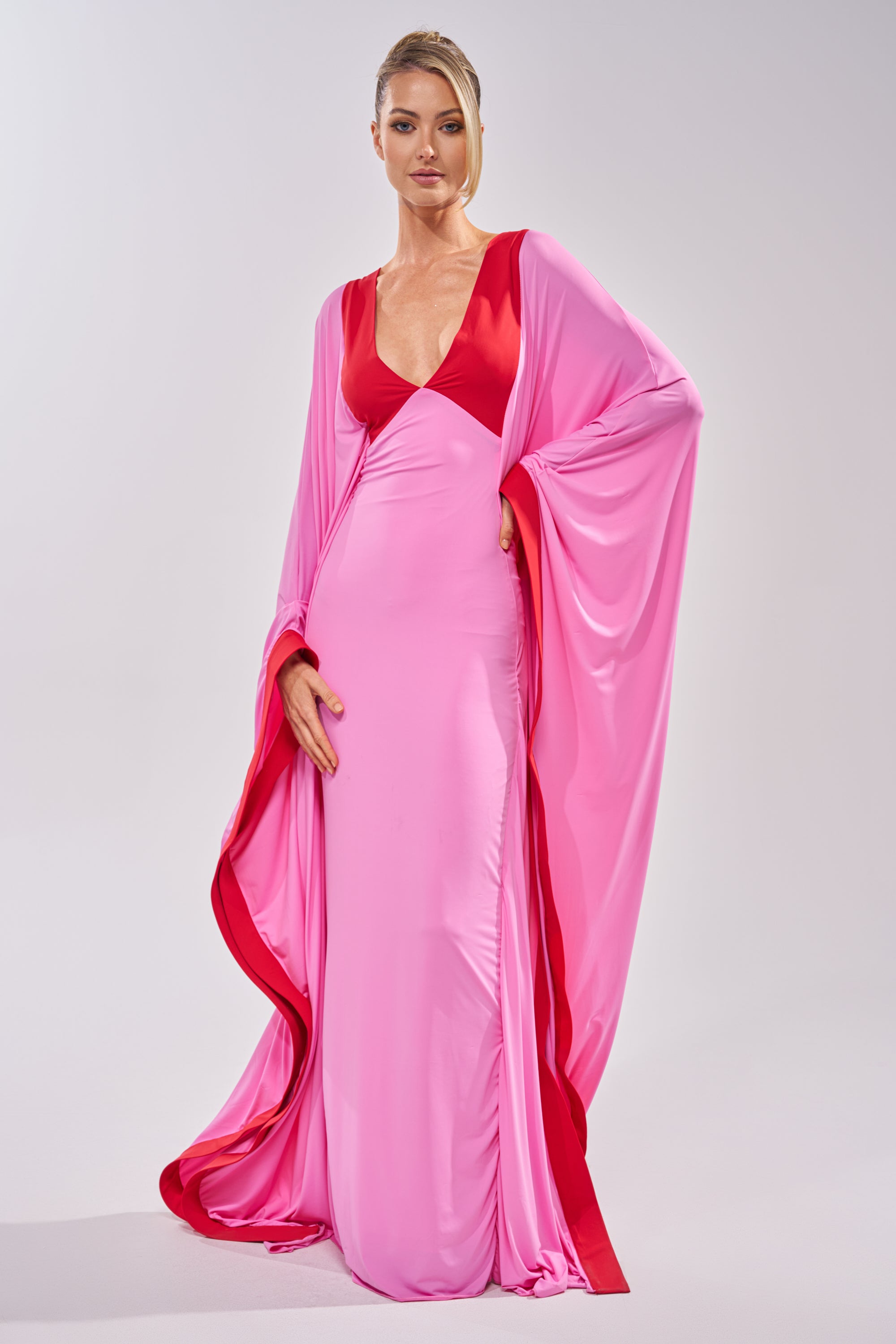 GUEST OF HONOR BODYCON MAXI DRESS IN PINK – AKIRA