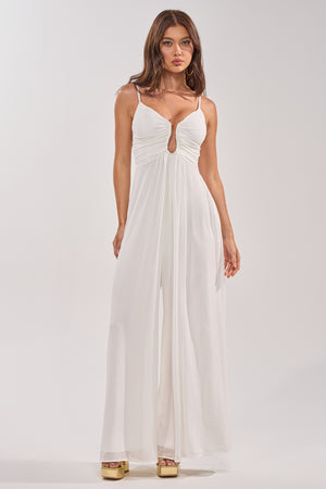 LATE NIGHT IN KAUAI JUMPSUIT IN WHITE – AKIRA