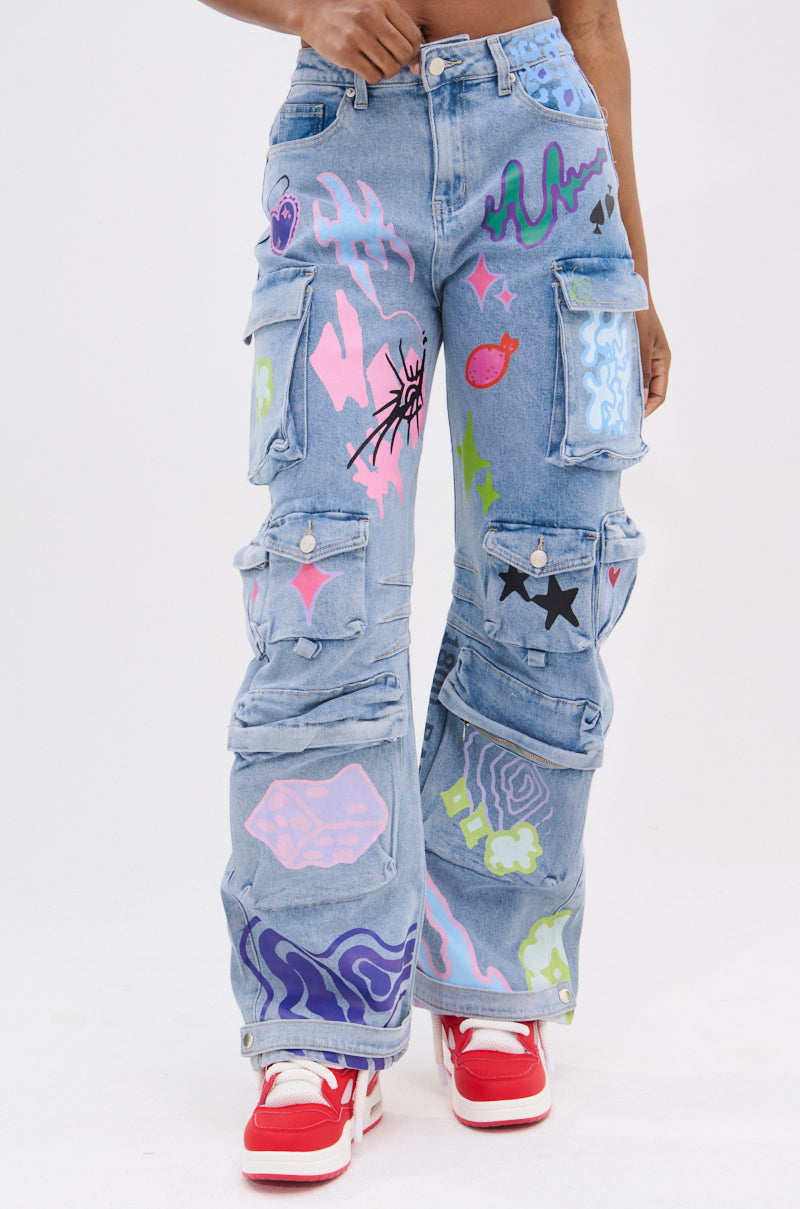【SATIIIZ】Akira Heart Cargo Pants SATIIIZ】Akira Heart Cargo Pants
