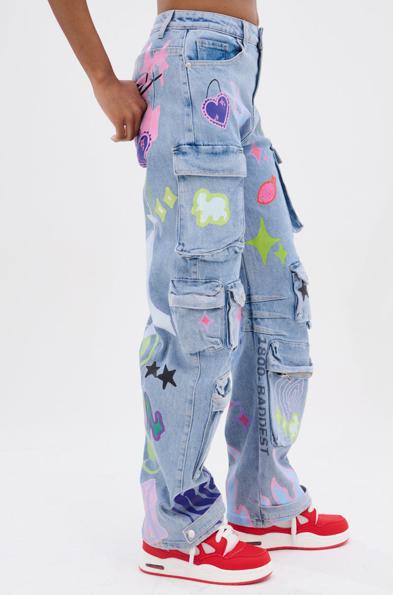 WILD SOUL GRAFFITI CARGO PANT – AKIRA