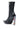 The AZALEA WANG GRYFFON BLACK STILETTO BOOTIE is a faux leather bootie with a pointed toe, side zipper, and chunky high heel accented by rainbow spike studs in a chic grid pattern.