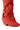 The AZALEA WANG HAWKSTON RED RUCHED WESTERN BOOTIE features a slouchy, pointed-toe design in red faux suede with a folded-over cuff and chunky heel.