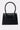 The JACKY BELT BAG is a small black faux leather bag featuring curved top handles and a structured rectangular frame, displayed against a plain white background.