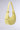 The GET WITH THE TREND PU PURSE features a stylish pastel yellow crescent silhouette, adjustable strap, silver hardware, and a small tag, showcased against a plain light gray background.