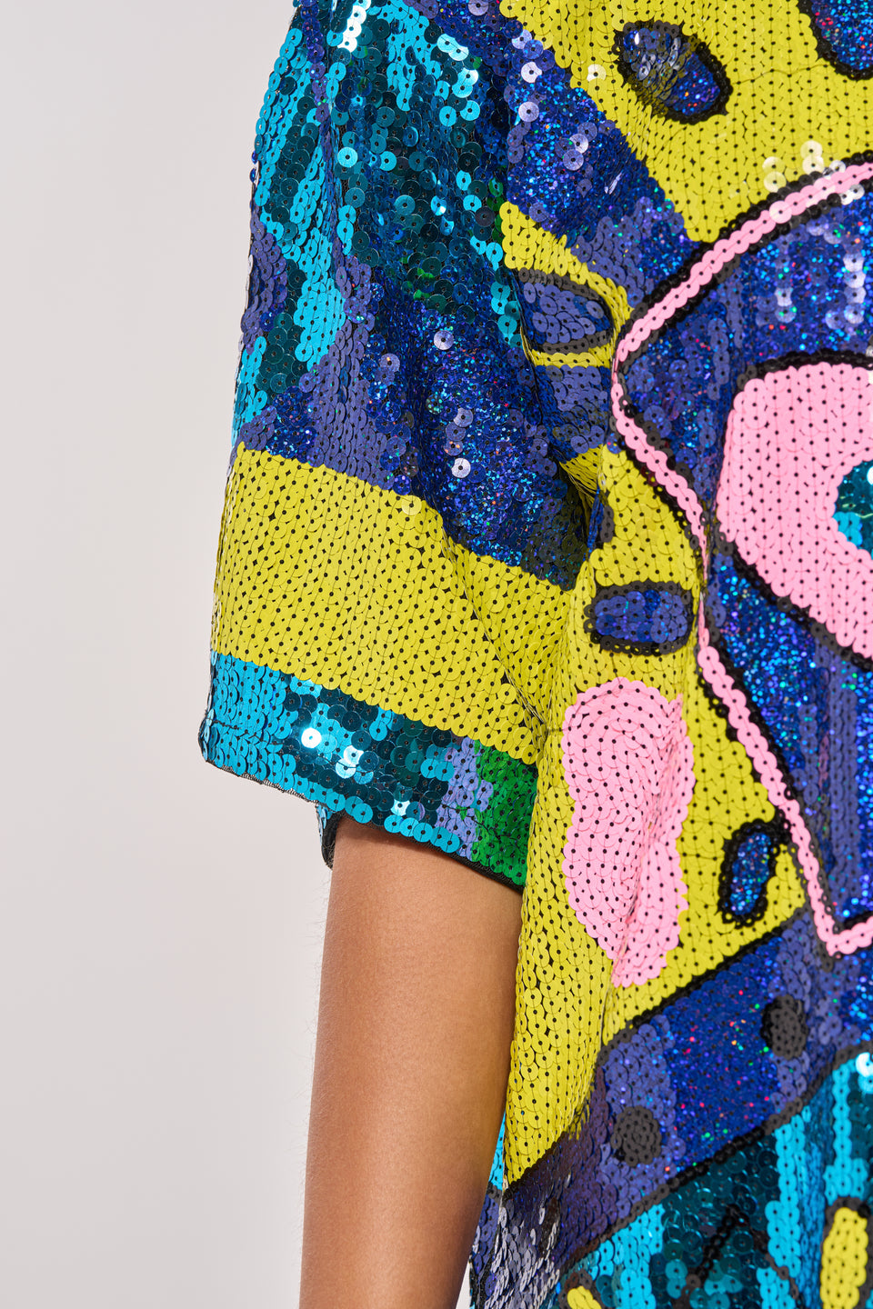 t shirt dress with sequins AKIRA Queen Of Hearts Sequin T-Shirt Dress
