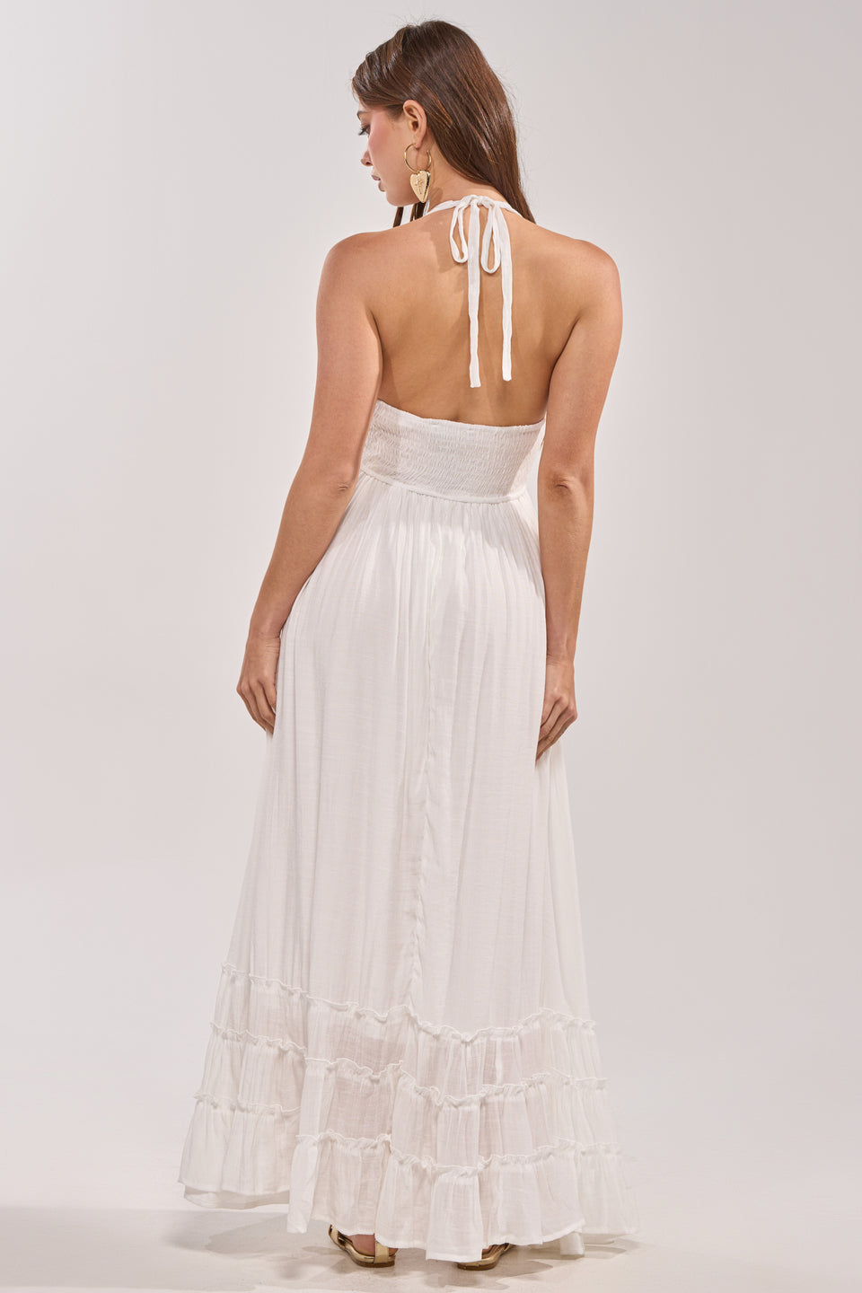 white halter dress maxi THIS IS MY DATE MAXI DRESS IN WHITE – AKIRA
