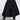 The image artistically shows the lower half of a person wearing an AKIRA Label's I FOUND YOU DROP WAIST MIDI SKIRT IN BLACK paired with pointed black boots featuring silver chain details, set against a plain background.