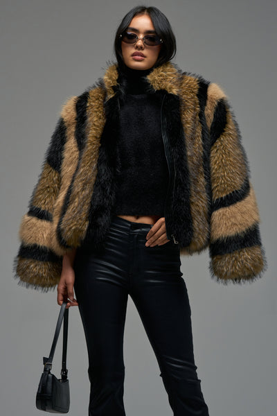 HURRICANE PATCHWORK FAUX FUR – AKIRA