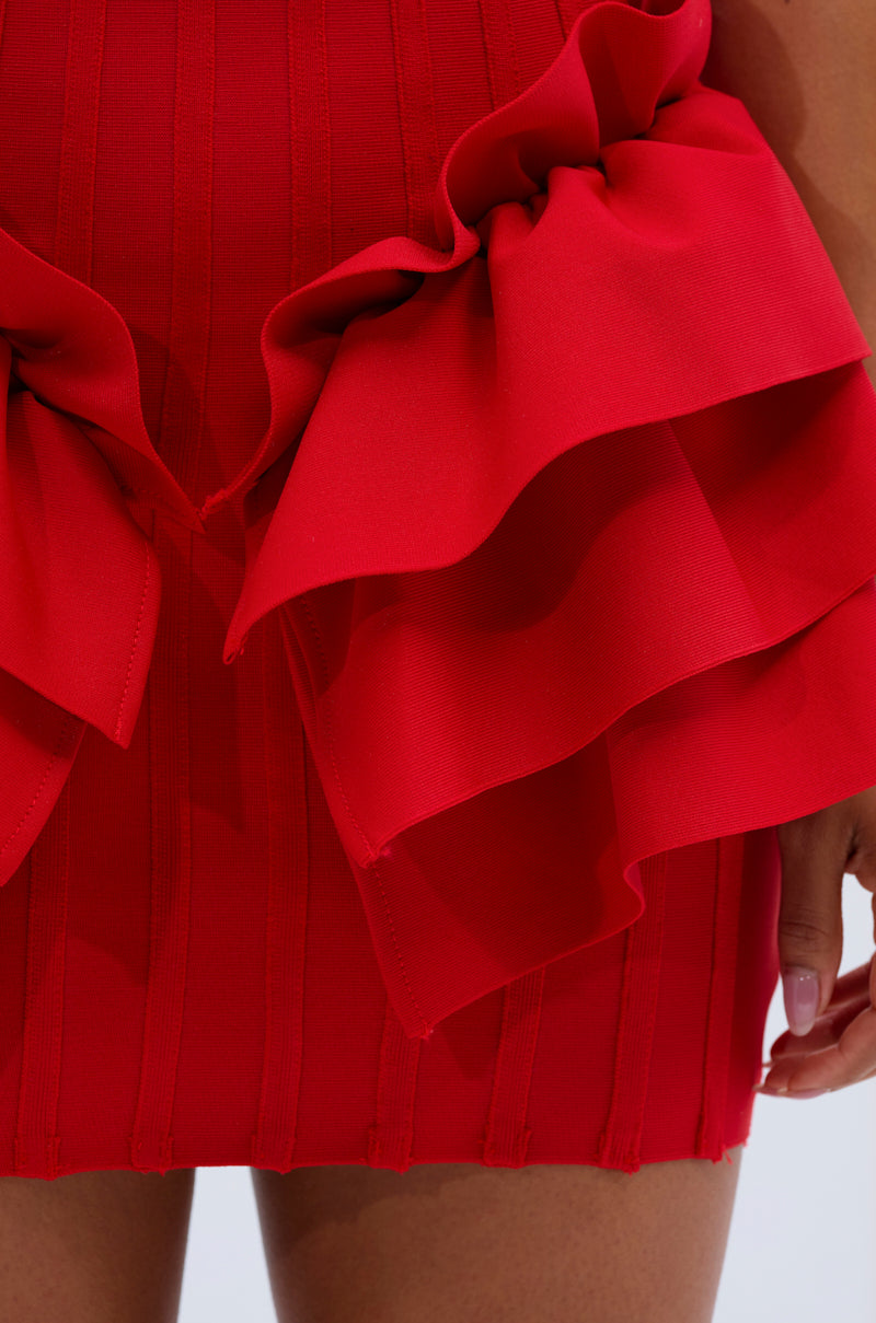 Bandeau Frilled Hem Mini Bodycon Dress In Grey. | EGO US | EGO - Foto 5