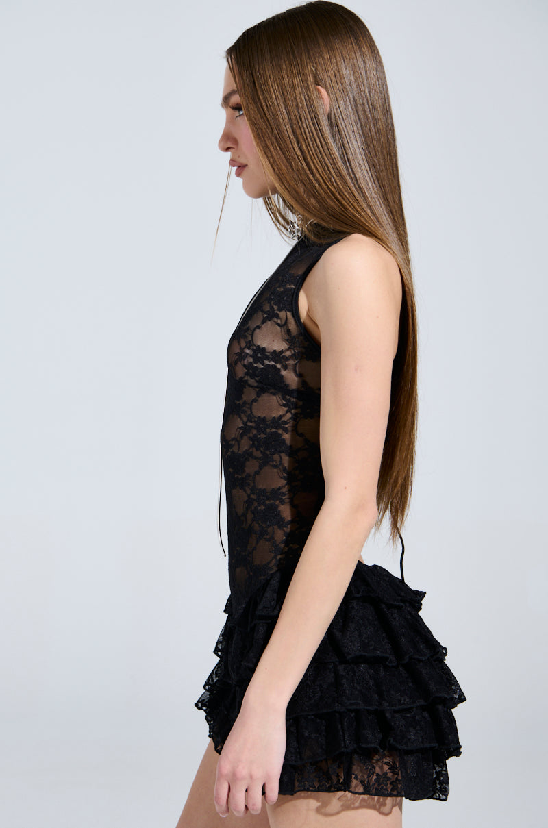 I'M OUTSIDE BACKLESS LACE MINI DRESS AKIRA I'M OUTSIDE BACKLESS LACE MINI DRESS AKIRA