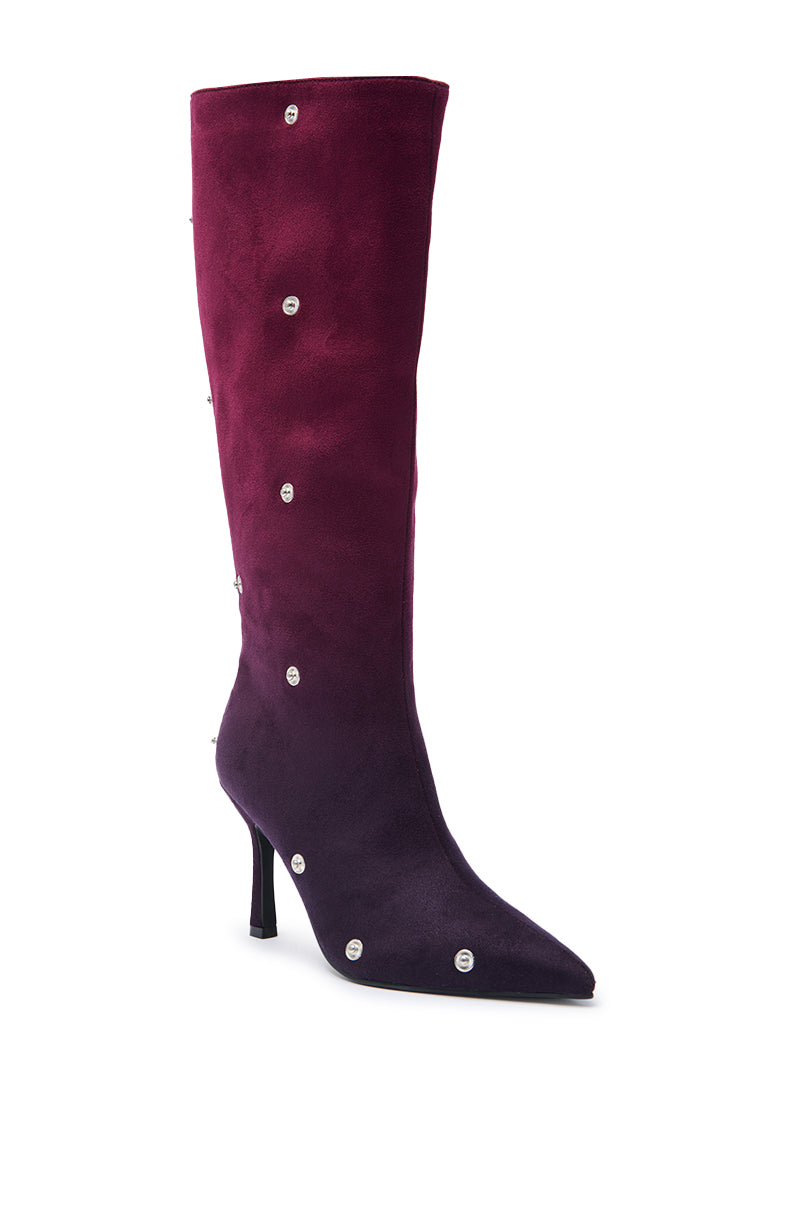 【M.reina♪】 AZALEA WANG IMOGINE PURPLE OMBRE FOLDED DETAIL STILETTO BOOT