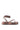 The AKIRA IRVINE BROWN SNAKE LACE UP FLAT SANDAL features a brown snake print with a flatform sole, thong strap, and pointed-tip ankle wrap. Made from faux leather, it's elegantly stylish for casual wear.
