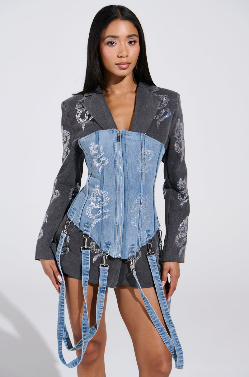 DRAGON SENSE EMBELLISHED CORSET – AKIRA