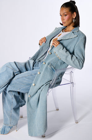 DIVINE TIMING DENIM TRENCH – AKIRA DIVINE TIMING DENIM TRENCH – AKIRA