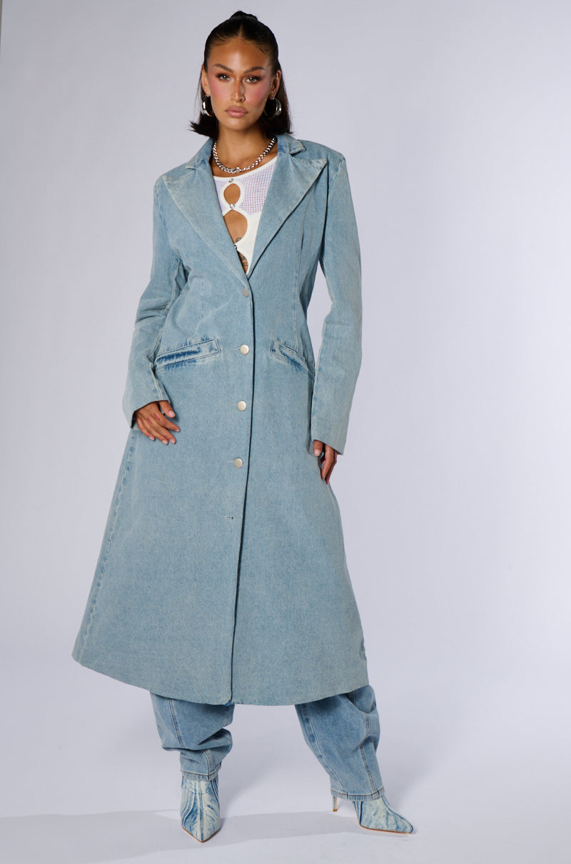 DIVINE TIMING DENIM TRENCH – AKIRA