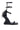 The AZALEA WANG ISAAK BLACK WITH WHITE LACES WEDGE SANDAL features a sculpted wedge heel, three buckle-closure ankle straps, elegant white lace detailing on the back, and a comfort cushion insole, blending elegance with avant-garde style.