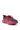 The AZALEA WANG ISABEAU FUCHSIA COLOR BLOCKED EMBELLISHED SNEAKER features a black and pink upper, pink laces and sole, chunky cleated rubber base, and is adorned with small multicolored rhinestones for extra sparkle.