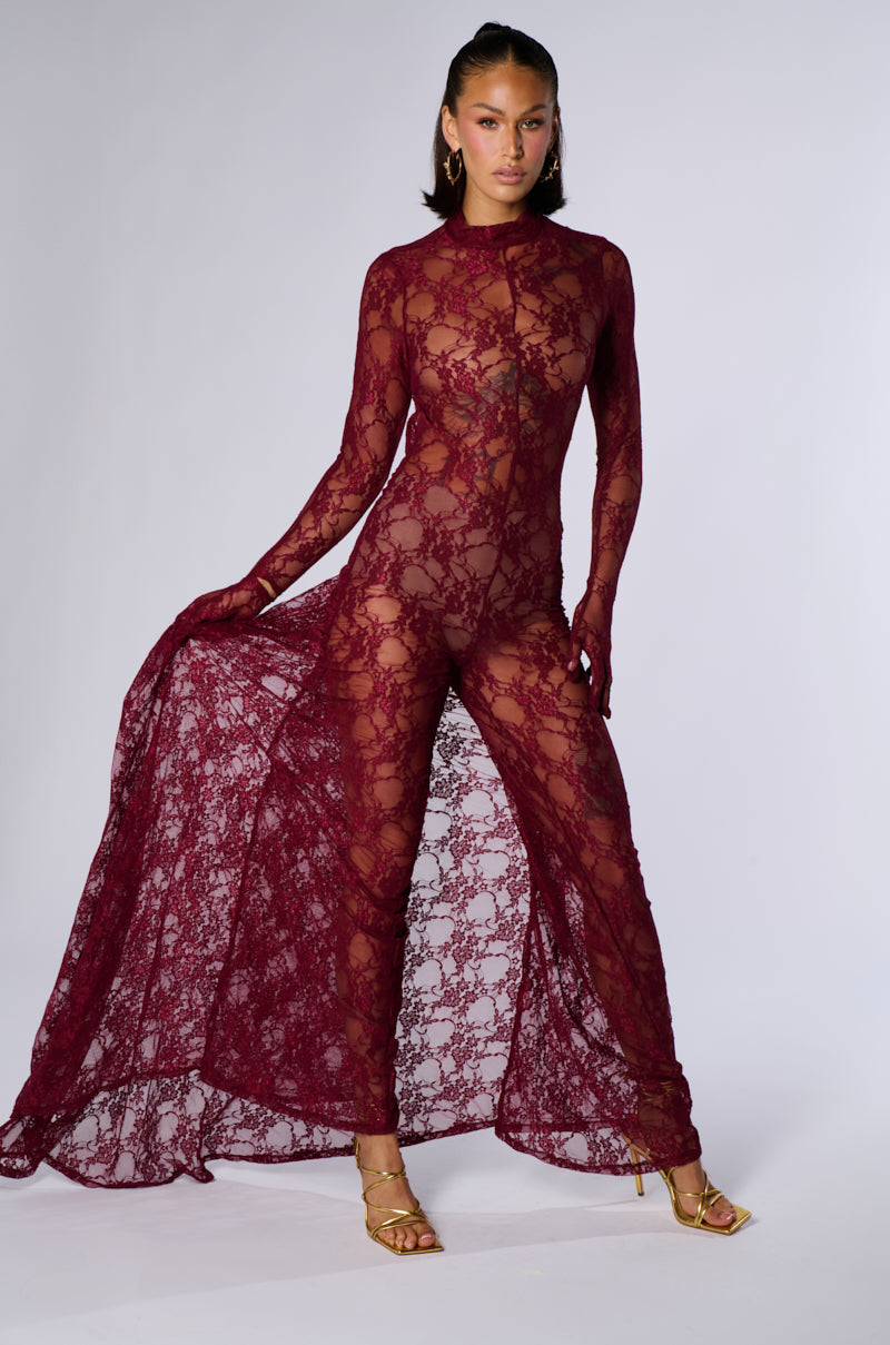 WORK THE ROOM LACE MAXI DRESS AKIRA WORK THE ROOM LACE MAXI DRESS AKIRA