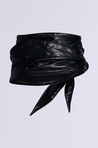 Tie Wrap Belt / Vegan Material- Black