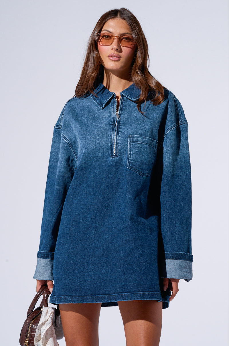COOL GIRL OVERSIZED DENIM SHIRT DRESS – AKIRA COOL GIRL OVERSIZED DENIM SHIRT DRESS – AKIRA