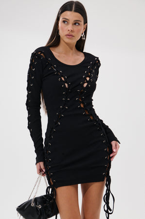 LES YEUX　MINI DRESS　BLACK Black Antoinette Mini Dress | Ciao Lucia