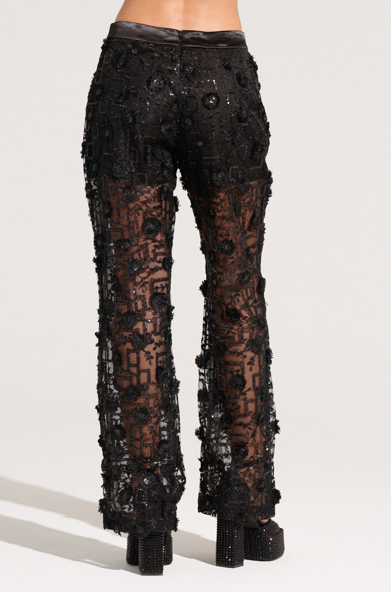 AKIRA Celebration Time Lace Pants | Black | Size Small AKIRA Celebration Time Lace Pants | Black | Size Small