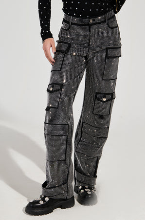 パンツ YEEKYO RHINESTONE CARGO PANTS YEEKYO RHINESTONE CARGO PANTS