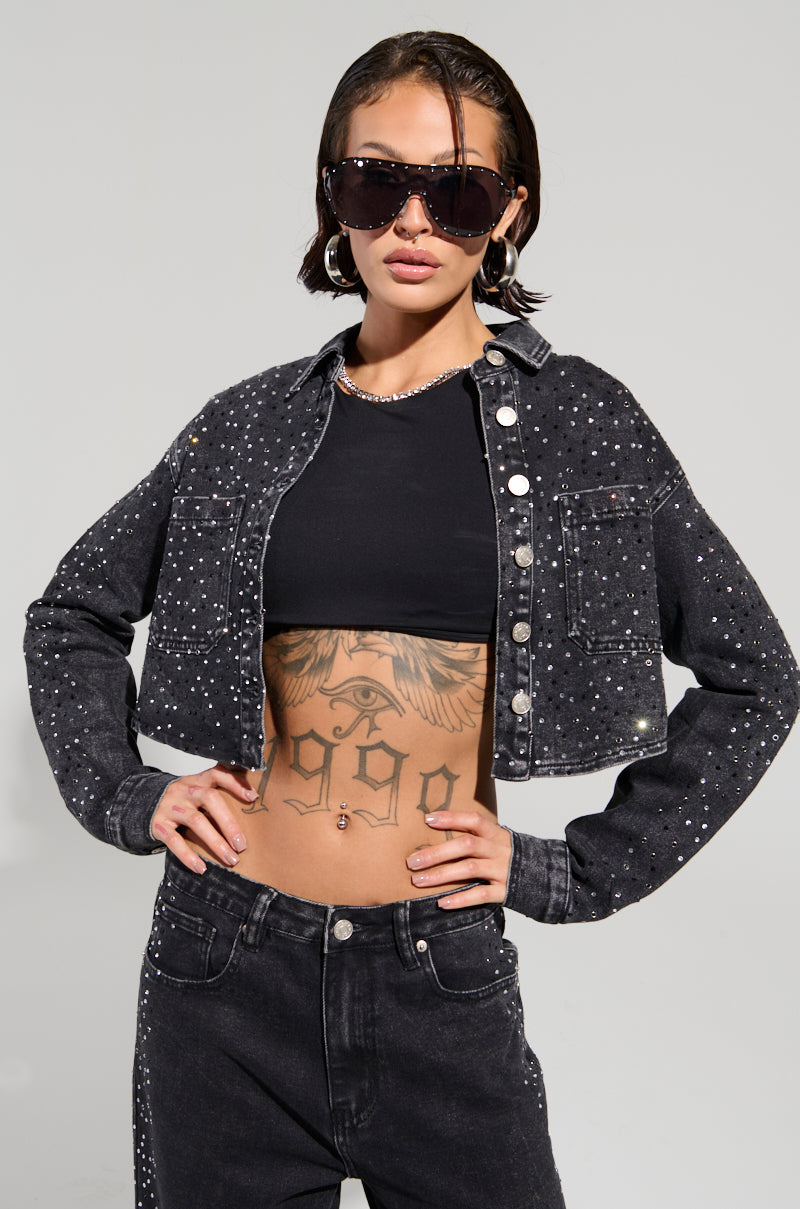 EMMIE EMBELLISHED DENIM JACKET – AKIRA