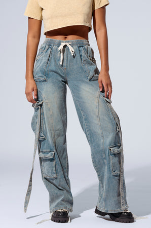 THINK ABOUT IT DENIM CARGO PANT – AKIRA