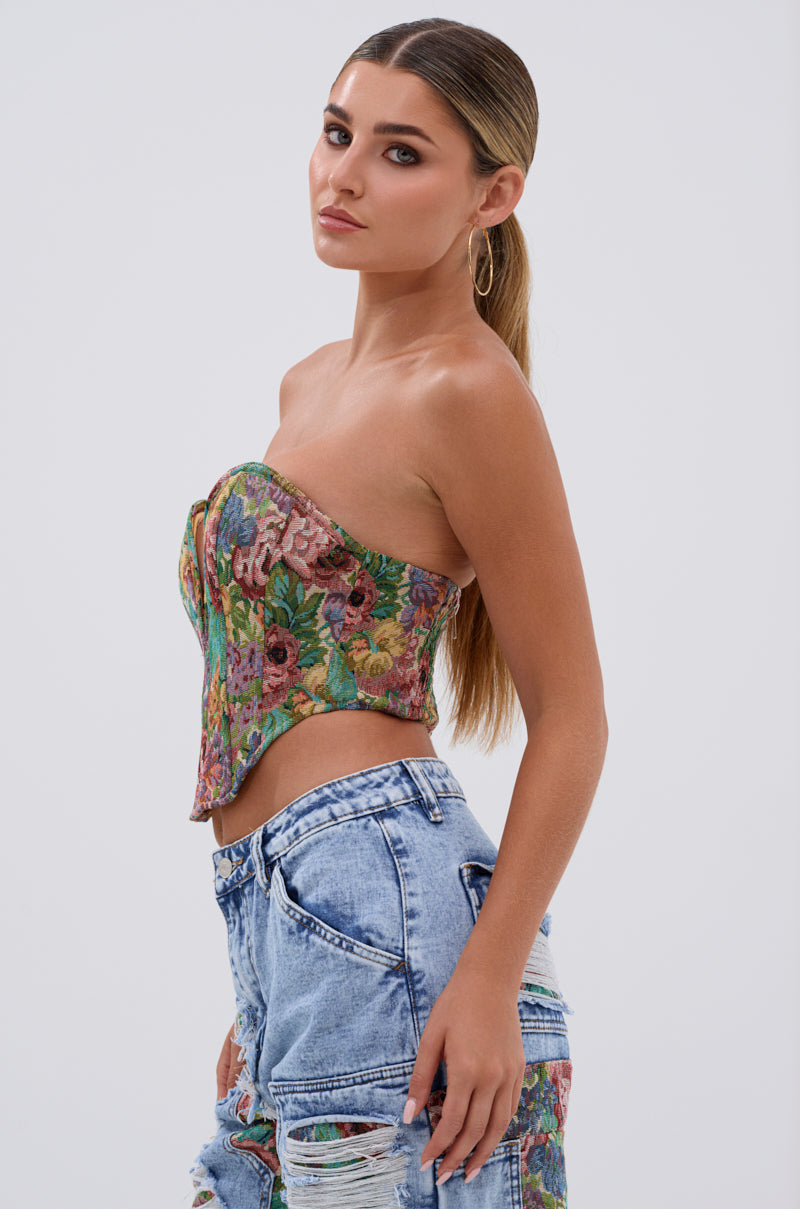 THOUGHT I KNEW YOU BROCADE CORSET – AKIRA