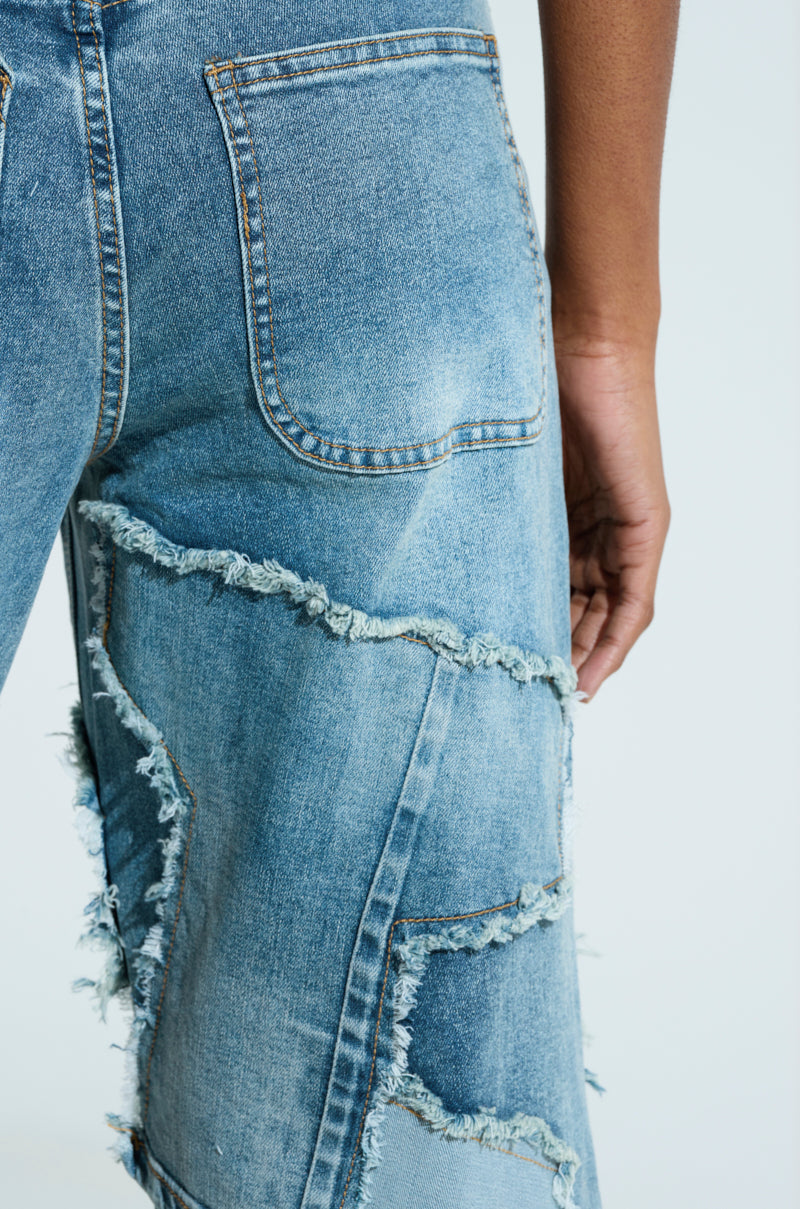 ALL OVER ME DENIM PATCHWORK JEANS – AKIRA