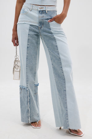 MIX AND MATCH RELAXED DENIM PANTS – AKIRA